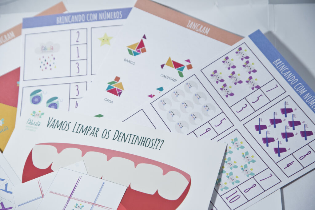 Kit Jogo da Velha tema dentinhos Odontopediatria